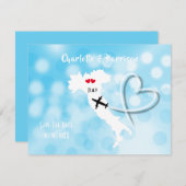 結婚式の宛先イタリア日付を保存 セーブザデート (正面/裏面)