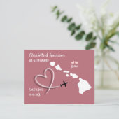 結婚式の宛先ハワイ日付を保存 セーブザデート (スタンド正面)