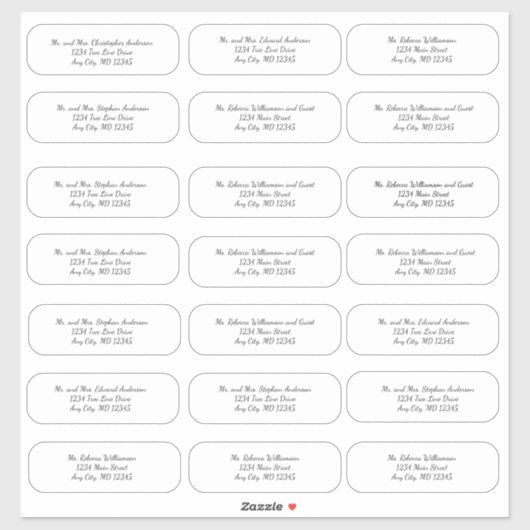 結婚式の封筒宛名ステッカー シール (シート)