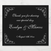 結婚式の小さな酒のボトルファンシーのラベル リキュールボトルラベル (シングルラベル)