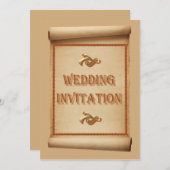 結婚式の巻物 招待状 (正面/裏面)