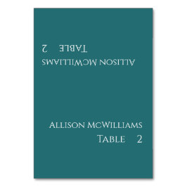 結婚式の席札-エメラルドグリーン- テーブルナンバー