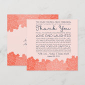 結婚式の席札 感謝のメッセージ 招待状 (正面/裏面)