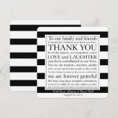 結婚式の席札 感謝のメッセージ 招待状 (正面/裏面)