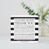 結婚式の席札 感謝のメッセージ 招待状 (スタンド正面)