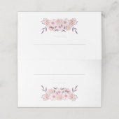 結婚式の席次表 - 水彩のピンクの花 - プレイスカード (外部開封)