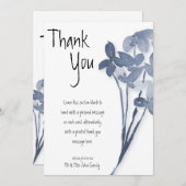 結婚式の平凡な感謝カードです サンキューカード (正面/裏面)