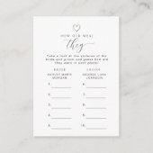 結婚式の年齢当てゲームカード お二人の幼少期の写真当てクイズ エンクロージャーカード (正面)