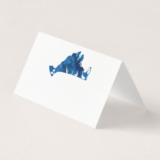 結婚式の座席表の水彩画のMarthasのブドウ園の地図 (正面)