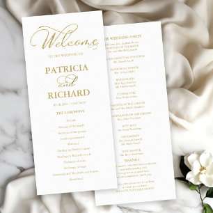 結婚式の式次第 セレモニープログラム ゴールド プログラム