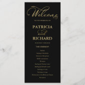 結婚式の式次第 儀礼プログラム ゴールド プログラム (正面)