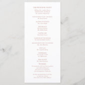 結婚式の式次第 儀礼用プログラム エレガント プログラム (裏面)