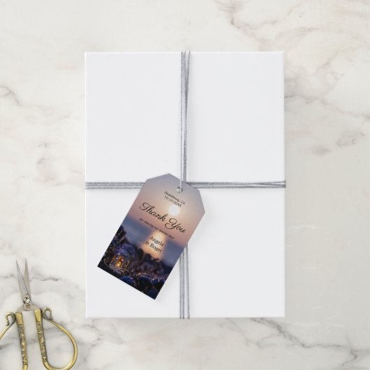 結婚式の引き出物ありがとうブライダルシャワーギフトラベル ギフトタグ (より糸付き)