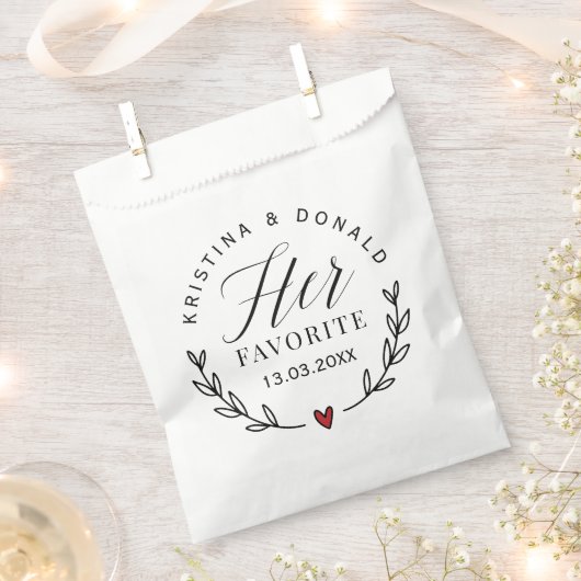 結婚式の引き出物お気に入りののバッグ フェイバーバッグ (クリップ留めされた状態)