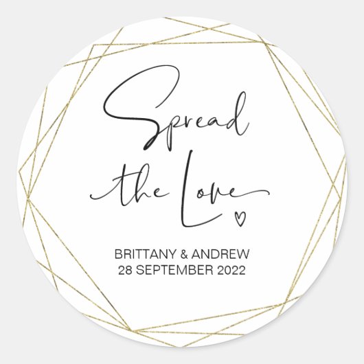 結婚式の引き出物がラブジャム·ジャー·ロウソクを広める ラウンドシール (正面)