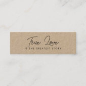 結婚式の引き出物しおりシンプルミニモダン スキニー名刺 (正面)