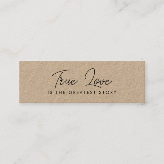 結婚式の引き出物しおりシンプルミニモダン スキニー名刺 (正面)