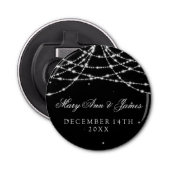 結婚式の引き出物のきらめくなひもの黒 栓抜き (正面)