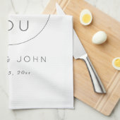 結婚式の引き出物のショッキングピンクのアジサイ キッチンタオル (四つ折り)