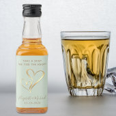 結婚式の引き出物のショットを取る我々は結び目のセージを結んだ リキュールボトルラベル