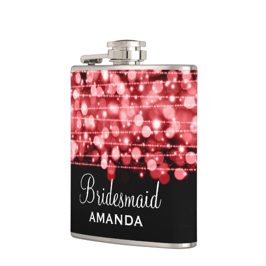 結婚式の引き出物のパーティーは赤光っています フラスク (左)