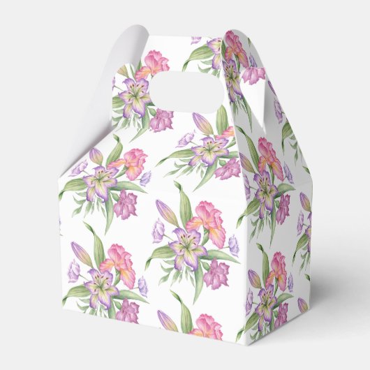 結婚式の引き出物の花の付き箱 フェイバーボックス (裏面サイド)