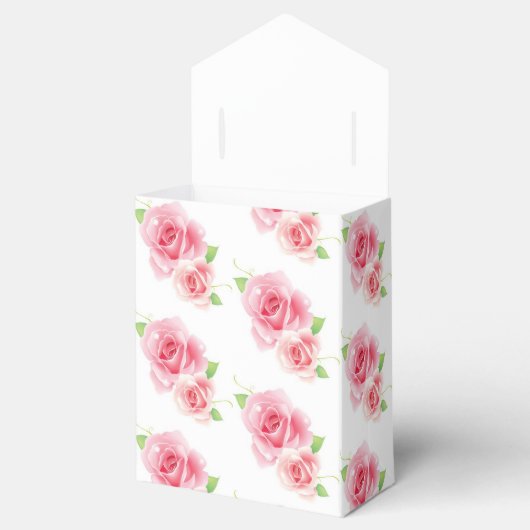 結婚式の引き出物の花の付き箱 フェイバーボックス (オープン)