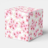 結婚式の引き出物の花の付き箱 フェイバーボックス (裏面サイド)