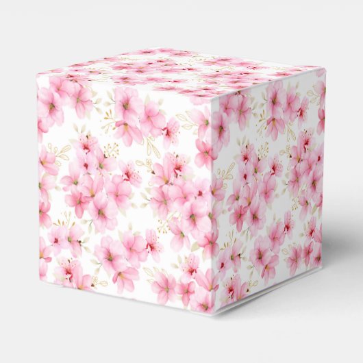 結婚式の引き出物の花の付き箱 フェイバーボックス (裏面サイド)