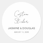 結婚式の引き出物の花嫁付きシャワー ラウンドシール (正面)