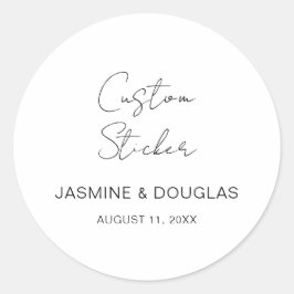 結婚式の引き出物の花嫁付きシャワー ラウンドシール