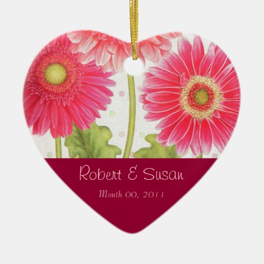 結婚式の引き出物の記念品 セラミックオーナメント (正面)