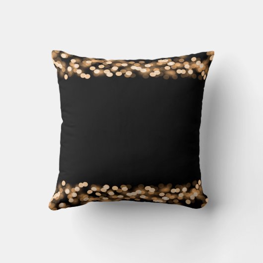 結婚式の引き出物の金ゴールドのハリウッドのエレガントな魅力 クッション (裏面)