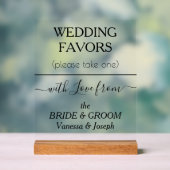 結婚式の引き出物の黒いタイポグラフィ名澄ん アクリルサイン (ニュートラル)