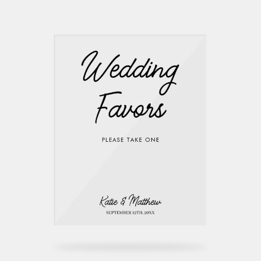 結婚式の引き出物はミニマリストに賛成して アクリルサイン (正面)
