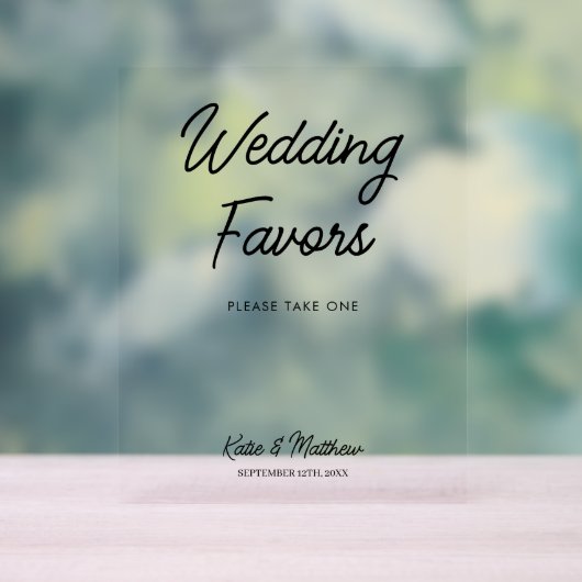 結婚式の引き出物はミニマリストに賛成して アクリルサイン (ニュートラル)