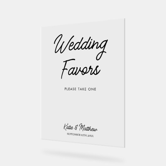 結婚式の引き出物はミニマリストに賛成して アクリルサイン (傾斜)