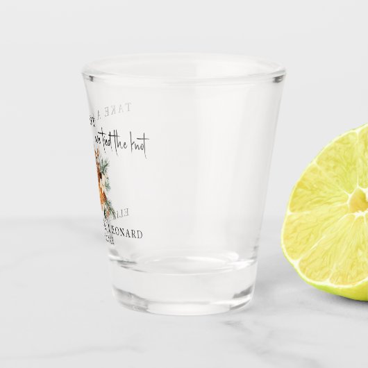 結婚式の引き出物は冬の緑を撮影する ショットグラス (右)