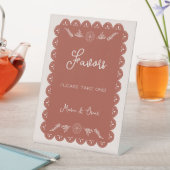 結婚式の引き出物は1つのパペルピカドメキシコを取る 台座サイン (インサイチュ)