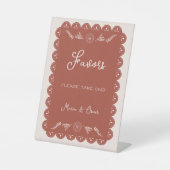 結婚式の引き出物は1つのパペルピカドメキシコを取る 台座サイン (正面)