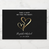 結婚式の引き出物を一発やろう我々は結び目を結んだ リキュールボトルラベル (シングルラベル)