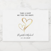 結婚式の引き出物を一発やろう我々は結び目を結んだ リキュールボトルラベル (シングルラベル)