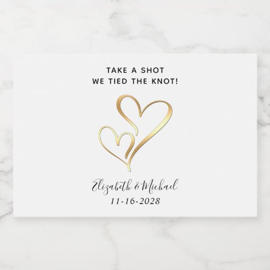 結婚式の引き出物を一発やろう我々は結び目を結んだ リキュールボトルラベル (シングルラベル)