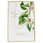 結婚式の引き出物ウェルカムナスホワイトフローラ ミディアムペーパーバッグ (正面)