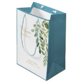 結婚式の引き出物ウェルカムナメーションブロージブルー ミディアムペーパーバッグ (正面アングル)