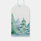 結婚式の引き出物ウォーターカラーワイルドフォレストマウンテンレイク ギフトタグ (裏面)
