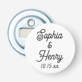 結婚式の引き出物エレガントスクリプトブラックタイポグラフィ 栓抜き