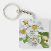 結婚式の引き出物エレガントバラフル開花キーチェーン キーホルダー (正面)