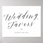 結婚式の引き出物エレガント書結婚のサイン ポスター (正面)