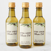 結婚式の引き出物オリーブ油モダン素朴ボトル ワインラベル (ボトル)